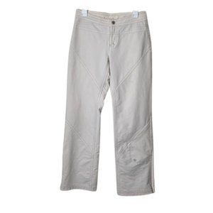 Athleta ivory lined snow winter pants women's 4 zip ankle